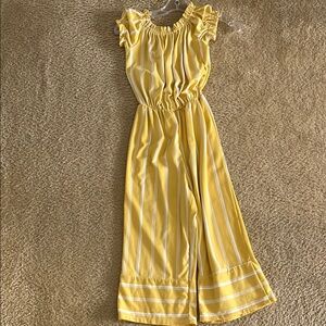 Yellow Striped Jumpsuit